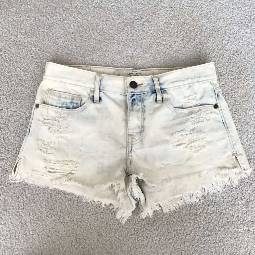 Abercrombie & Fitch Distressed Jean Shorts